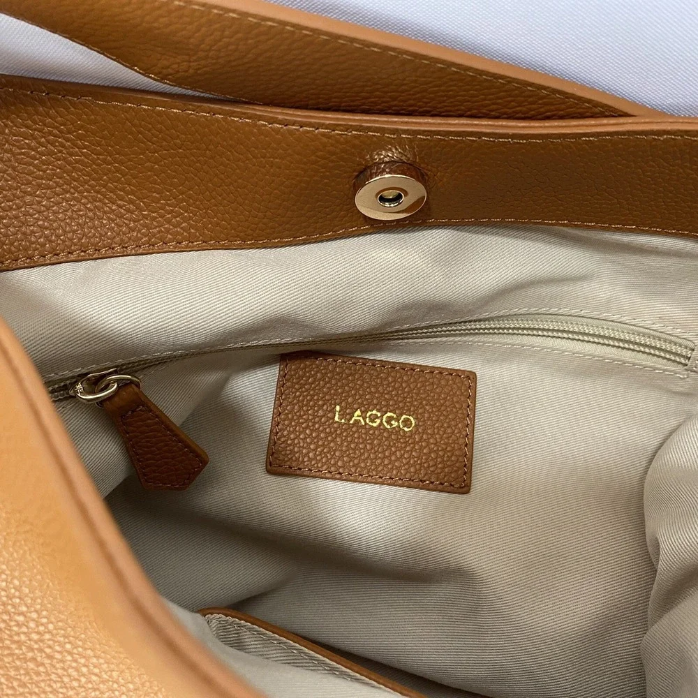 LAGGO Taylor Hobo Handbag British Tan Leather Shoulder Bag NEW